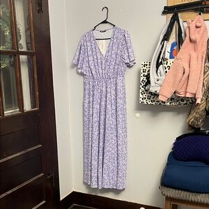 BloomChic Lavender Floral Maxi Dress